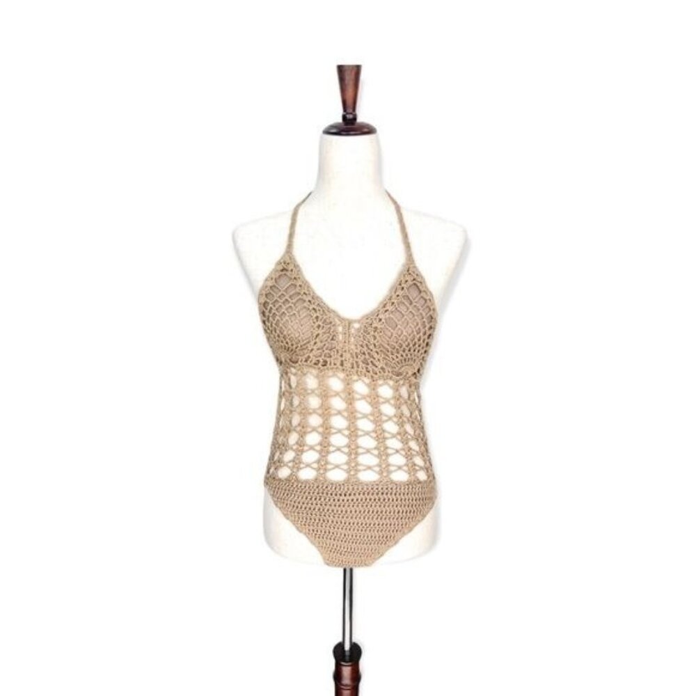 NWT Love Sense Crochet Knit One Piece Swimsuit | Small / Medium